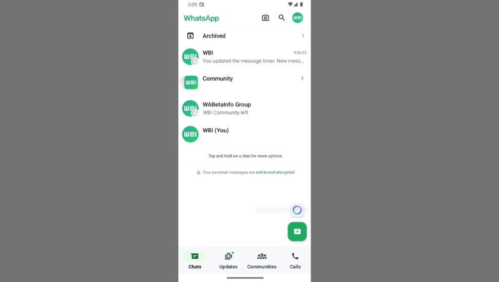 Integrated AI Chatbot in WhatsApp Beta