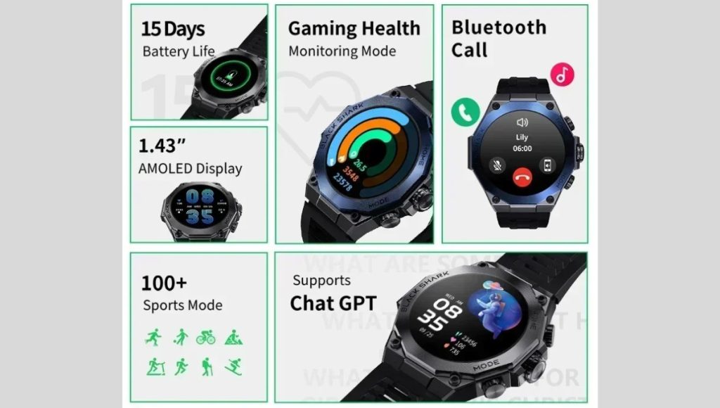 Black Shark S1 Pro and S1 Classic Smartwatches Specifications